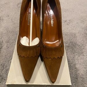 Women's Brown Suede Heels